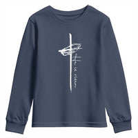 Easter Cross He Is Risen Jesus Christian Youth Sweatshirt
