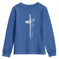 Easter Cross He Is Risen Jesus Christian Youth Sweatshirt