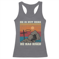 Jesus He is Risen Racerback Tank Top Matthew 28:6 Vintage Christian Easter
