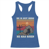 Jesus He is Risen Racerback Tank Top Matthew 28:6 Vintage Christian Easter