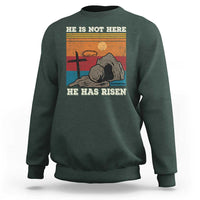 Jesus He is Risen Sweatshirt Matthew 28:6 Vintage Christian Easter