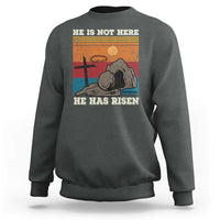 Jesus He is Risen Sweatshirt Matthew 28:6 Vintage Christian Easter