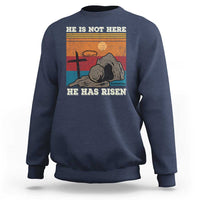 Jesus He is Risen Sweatshirt Matthew 28:6 Vintage Christian Easter