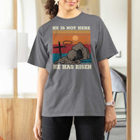 Jesus He is Risen T Shirt For Women Matthew 28:6 Vintage Christian Easter