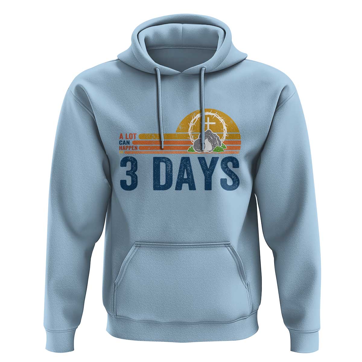 Easter A Lot Can Happen in 3 Days Hoodie Retro Religious Easter Christian - Wonder Print Shop