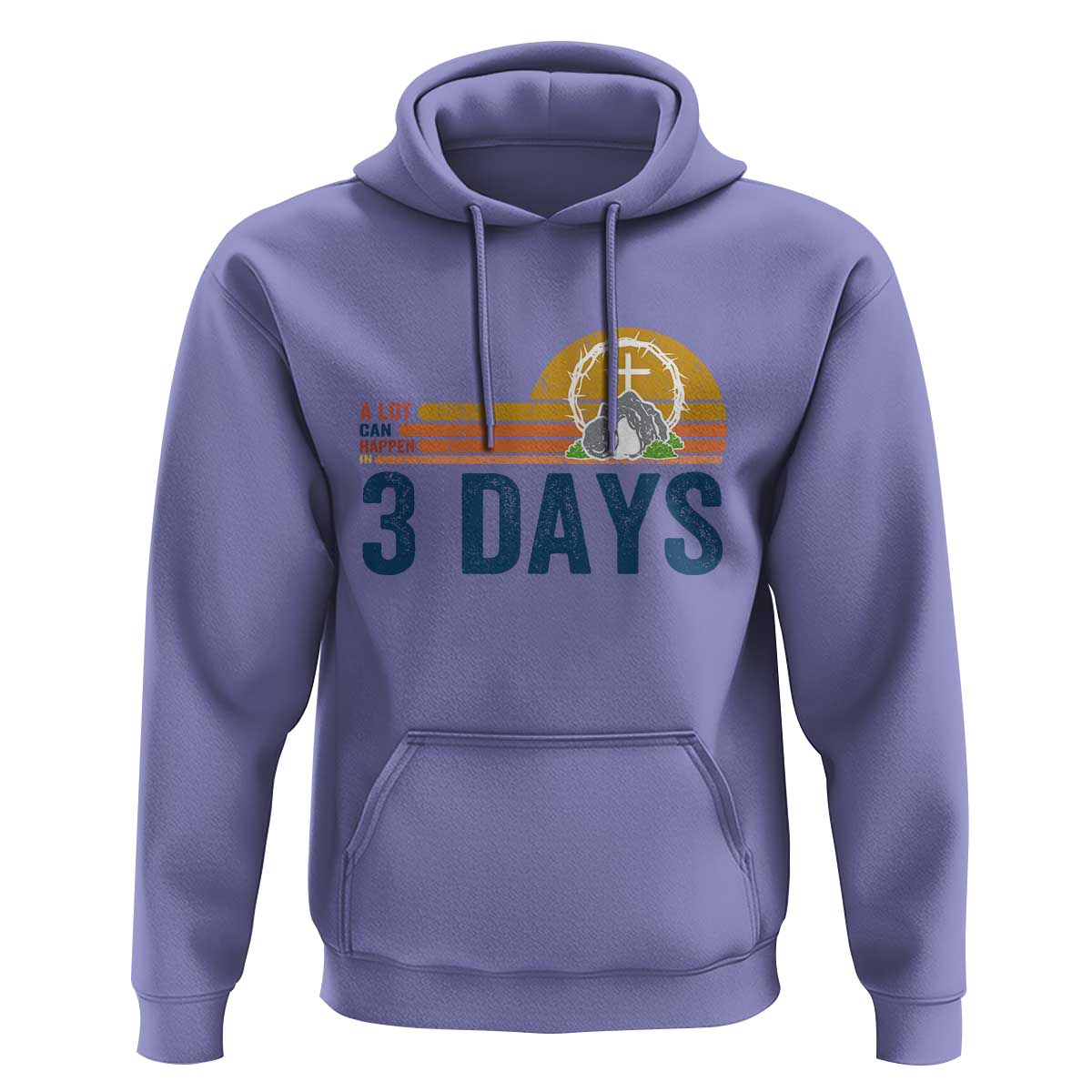 Easter A Lot Can Happen in 3 Days Hoodie Retro Religious Easter Christian - Wonder Print Shop