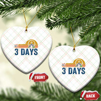 Easter A Lot Can Happen in 3 Days Ceramic Ornament Retro Religious Easter Christian - Wonder Print Shop