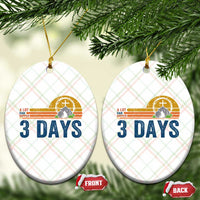 Easter A Lot Can Happen in 3 Days Ceramic Ornament Retro Religious Easter Christian - Wonder Print Shop