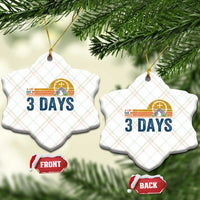 Easter A Lot Can Happen in 3 Days Ceramic Ornament Retro Religious Easter Christian - Wonder Print Shop