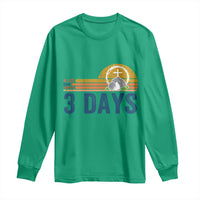 Easter A Lot Can Happen in 3 Days Long Sleeve Shirt Retro Religious Easter Christian - Wonder Print Shop