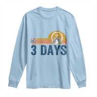 Easter A Lot Can Happen in 3 Days Long Sleeve Shirt Retro Religious Easter Christian - Wonder Print Shop