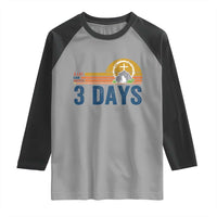 Easter A Lot Can Happen in 3 Days Raglan Shirt Retro Religious Easter Christian - Wonder Print Shop