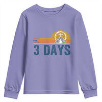 Easter A Lot Can Happen in 3 Days Youth Sweatshirt Retro Religious Easter Christian - Wonder Print Shop