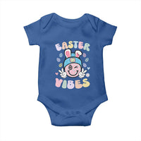 Groovy Easter Vibes Baby Onesie Retro Bunny Smile Eggs - Wonder Print Shop