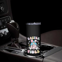 Groovy Easter Vibes Skinny Tumbler Retro Bunny Smile Eggs - Wonder Print Shop