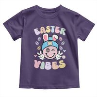 Groovy Easter Vibes Toddler T Shirt Retro Bunny Smile Eggs - Wonder Print Shop