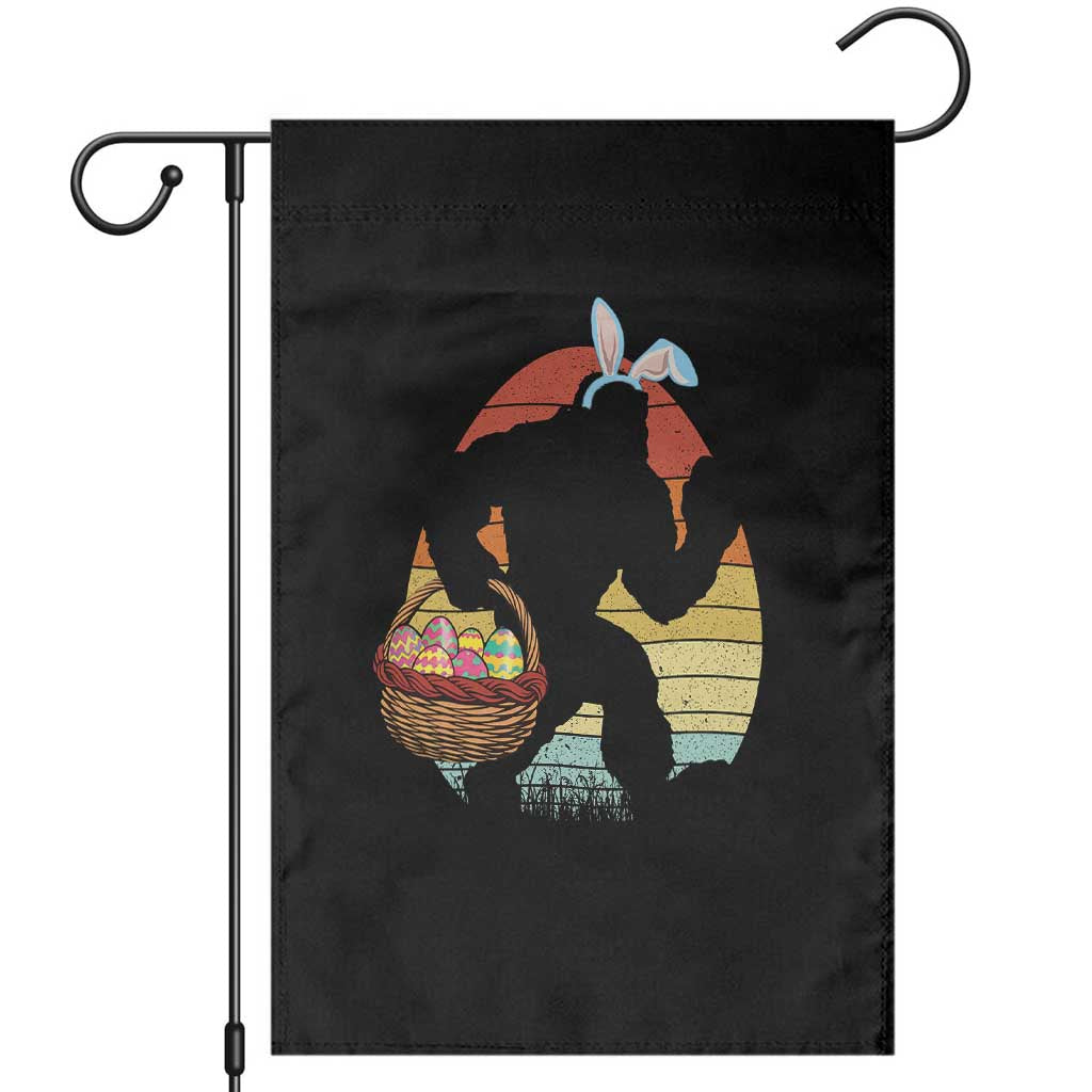 Bigfoot Easter Garden Flag Bunny Sasquatch Eggs Retro - Wonder Print Shop