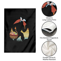 Bigfoot Easter Garden Flag Bunny Sasquatch Eggs Retro - Wonder Print Shop