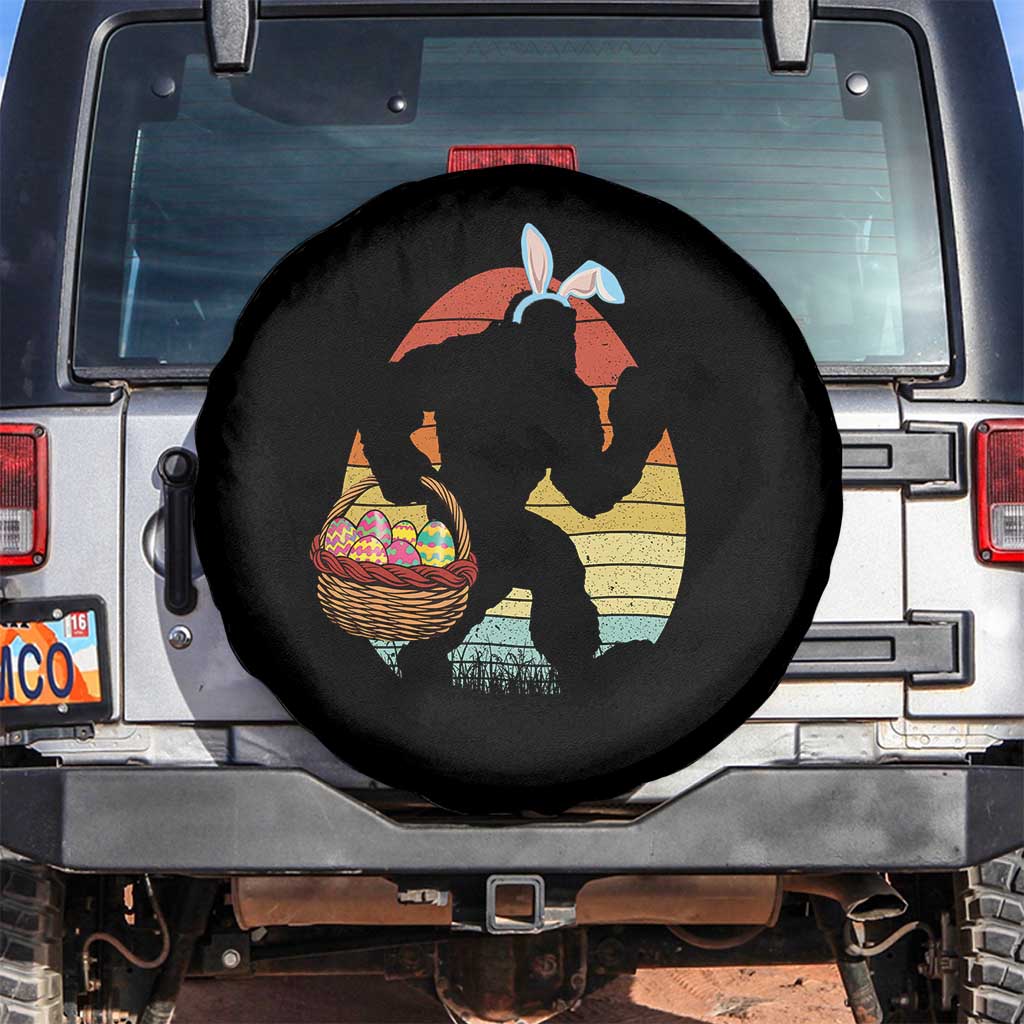Bigfoot Easter Spare Tire Cover Bunny Sasquatch Eggs Retro - Wonder Print Shop