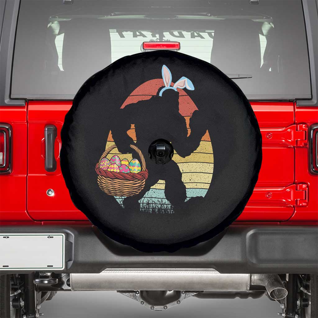 Bigfoot Easter Spare Tire Cover Bunny Sasquatch Eggs Retro - Wonder Print Shop