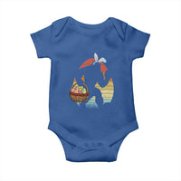 Bigfoot Easter Baby Onesie Bunny Sasquatch Eggs Retro - Wonder Print Shop
