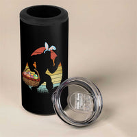 Bigfoot Easter 4 in 1 Can Cooler Tumbler Bunny Sasquatch Eggs Retro - Wonder Print Shop