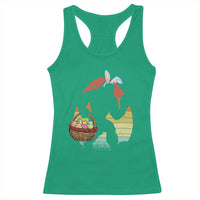 Bigfoot Easter Racerback Tank Top Bunny Sasquatch Eggs Retro - Wonder Print Shop
