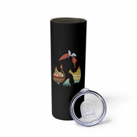 Bigfoot Easter Skinny Tumbler Bunny Sasquatch Eggs Retro - Wonder Print Shop