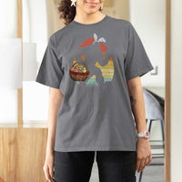 Bigfoot Easter T Shirt For Women Bunny Sasquatch Eggs Retro - Wonder Print Shop