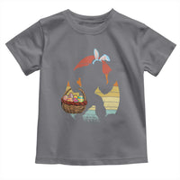 Bigfoot Easter Toddler T Shirt Bunny Sasquatch Eggs Retro - Wonder Print Shop