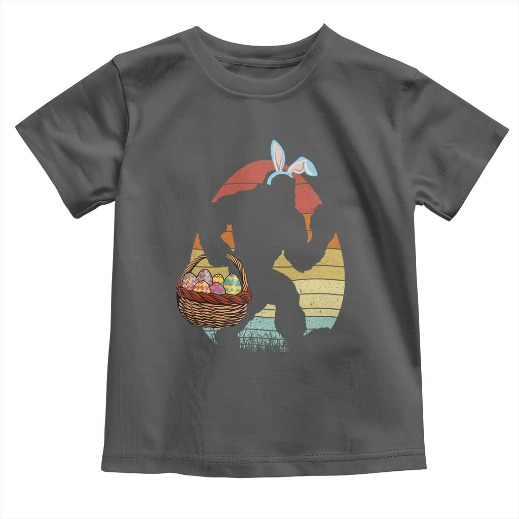 Bigfoot Easter Toddler T Shirt Bunny Sasquatch Eggs Retro - Wonder Print Shop
