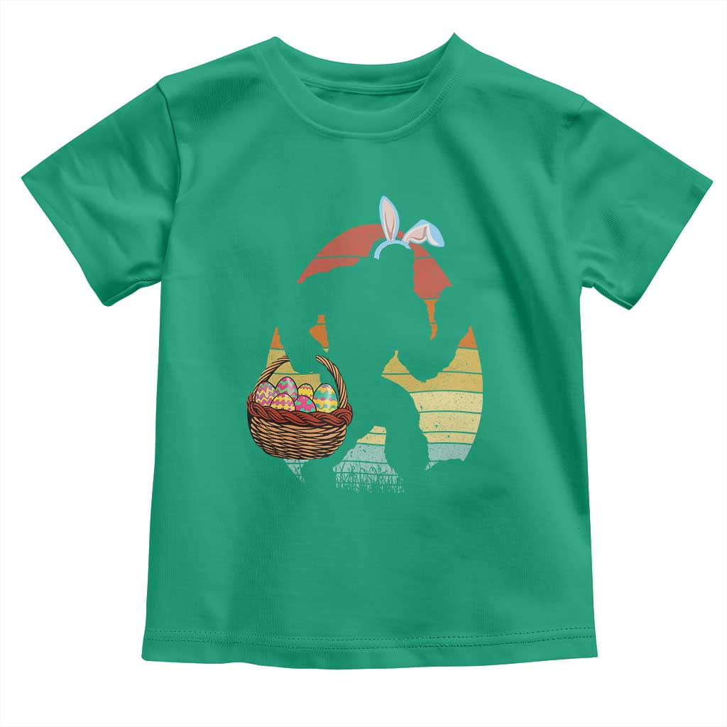 Bigfoot Easter Toddler T Shirt Bunny Sasquatch Eggs Retro - Wonder Print Shop