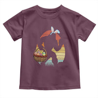 Bigfoot Easter Toddler T Shirt Bunny Sasquatch Eggs Retro - Wonder Print Shop
