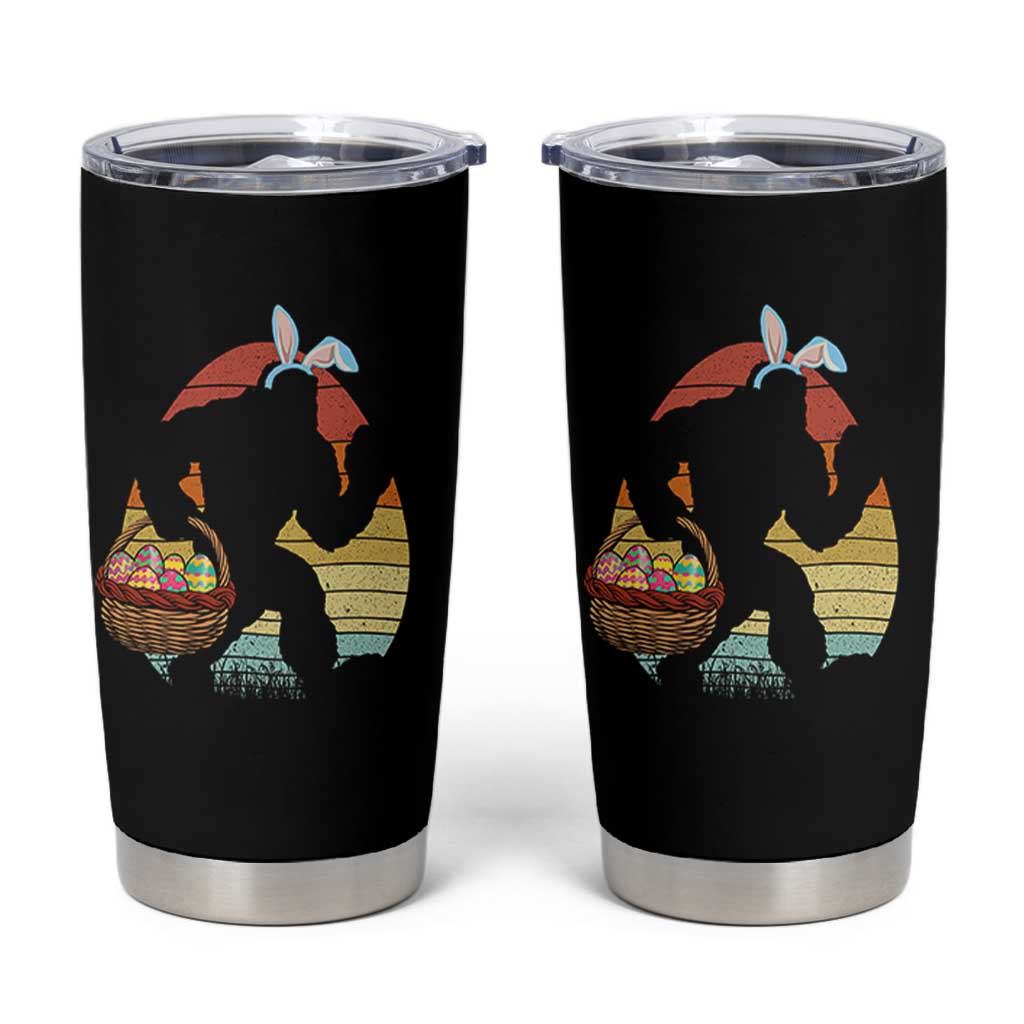 Bigfoot Easter Tumbler Cup Bunny Sasquatch Eggs Retro - Wonder Print Shop