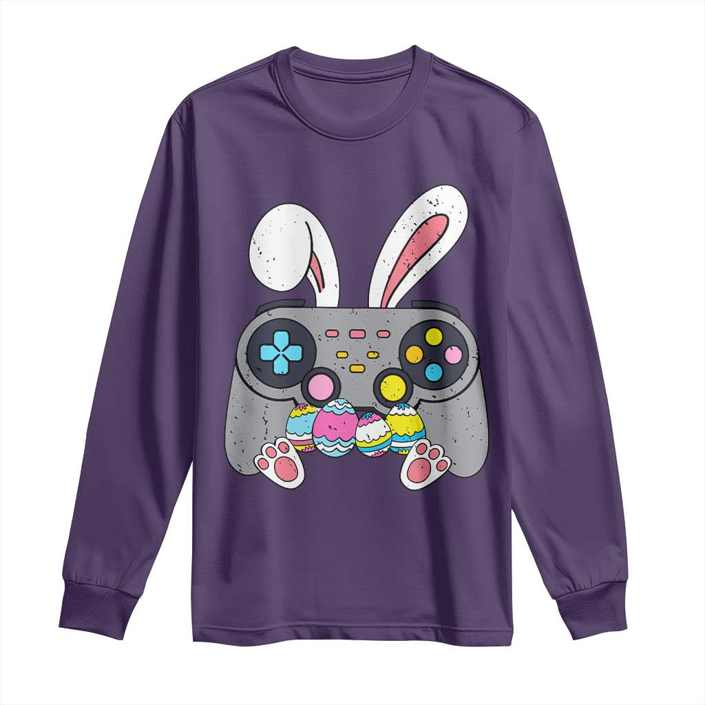 Easter Video Game Long Sleeve Shirt Bunny Eggs Gaming Gamer - Wonder Print Shop