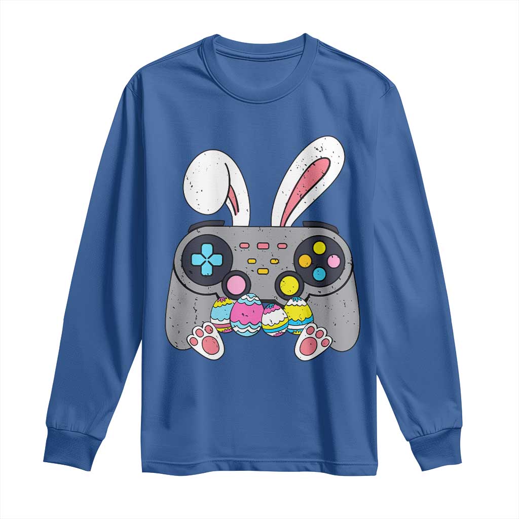 Easter Video Game Long Sleeve Shirt Bunny Eggs Gaming Gamer - Wonder Print Shop