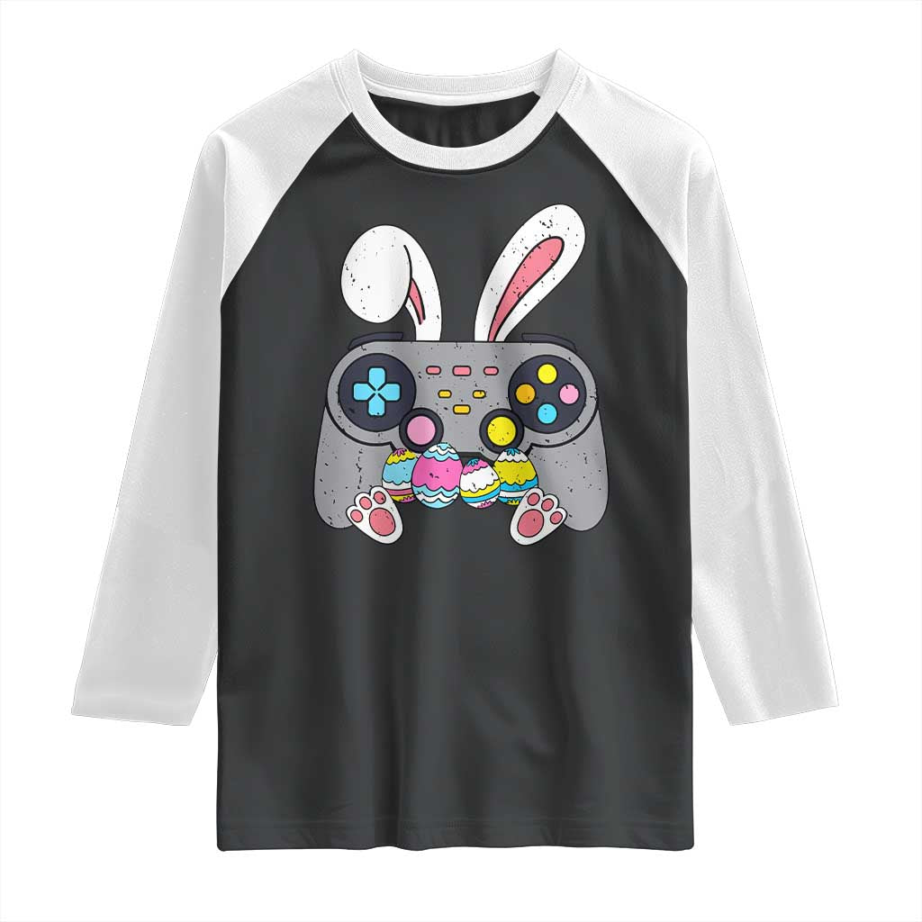Easter Video Game Raglan Shirt Bunny Eggs Gaming Gamer - Wonder Print Shop