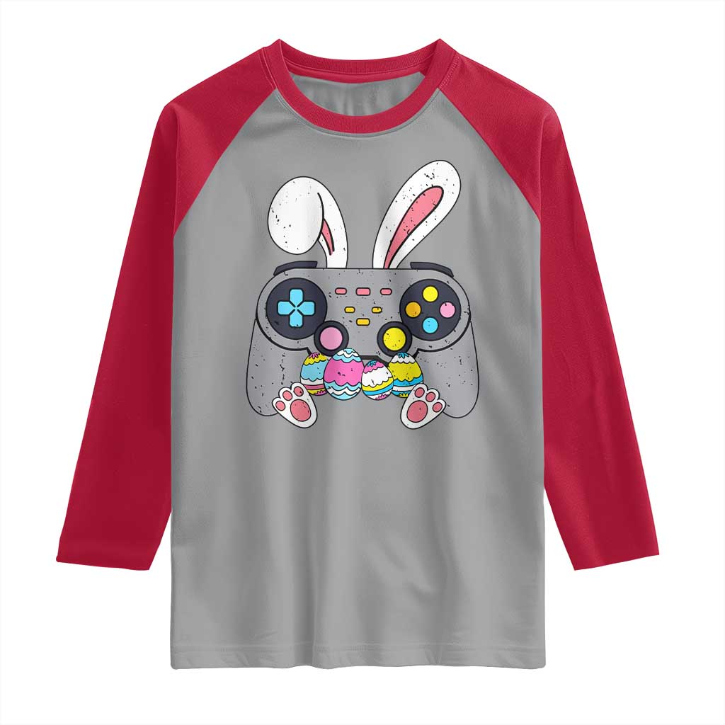 Easter Video Game Raglan Shirt Bunny Eggs Gaming Gamer - Wonder Print Shop