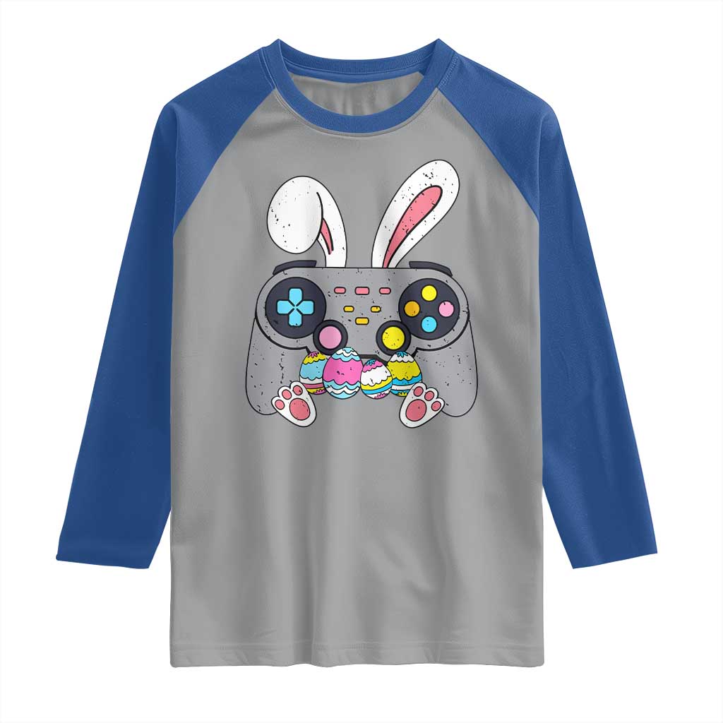 Easter Video Game Raglan Shirt Bunny Eggs Gaming Gamer - Wonder Print Shop