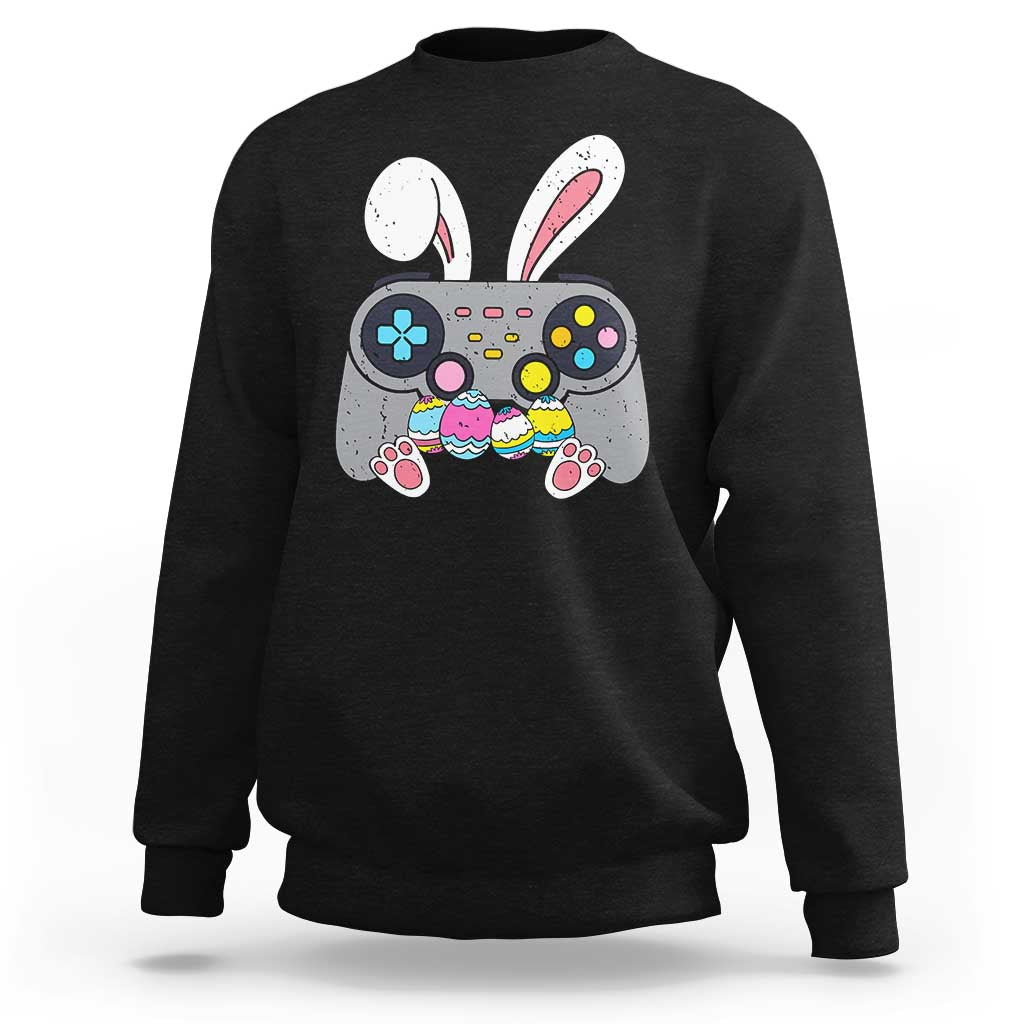 Easter Video Game Sweatshirt Bunny Eggs Gaming Gamer - Wonder Print Shop