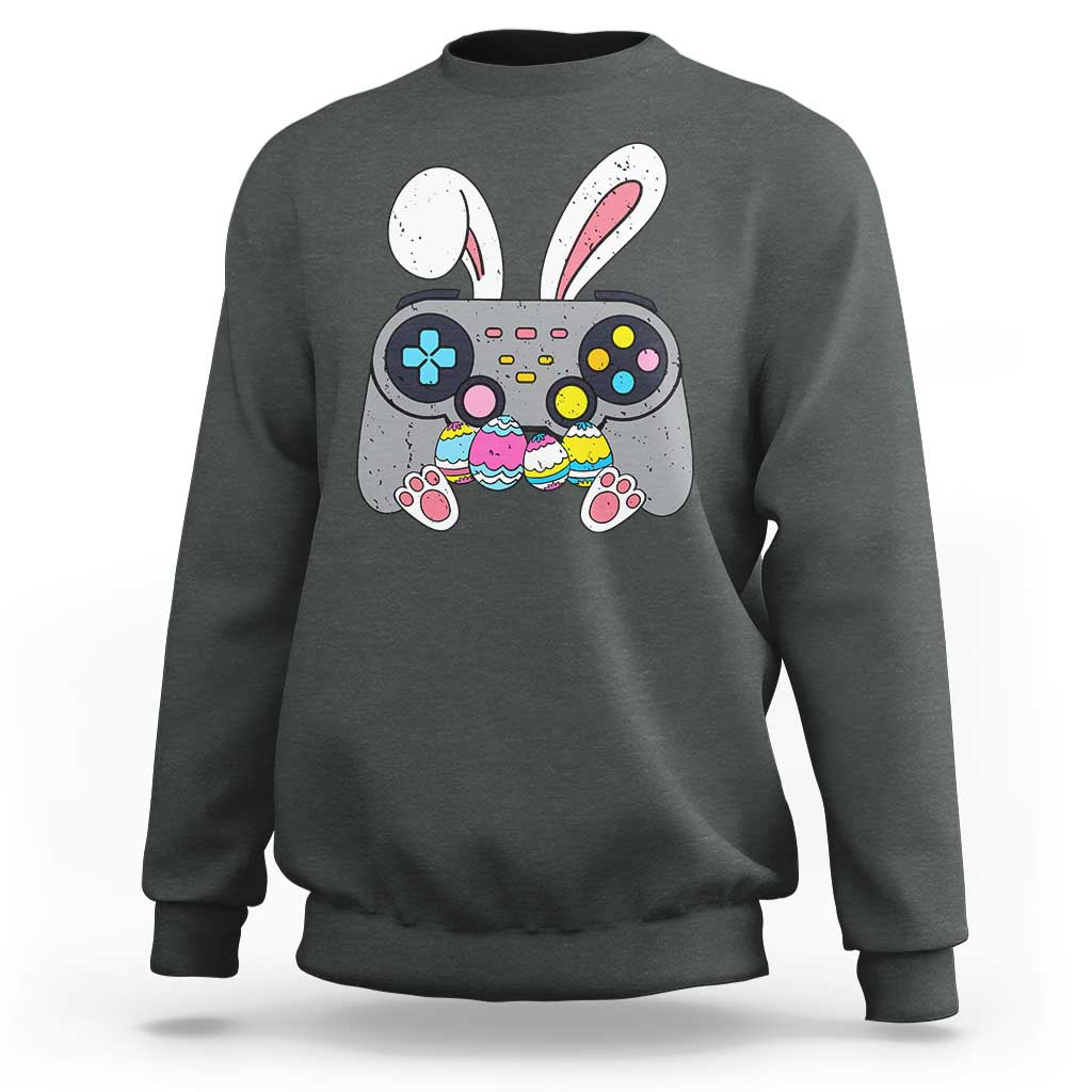 Easter Video Game Sweatshirt Bunny Eggs Gaming Gamer - Wonder Print Shop
