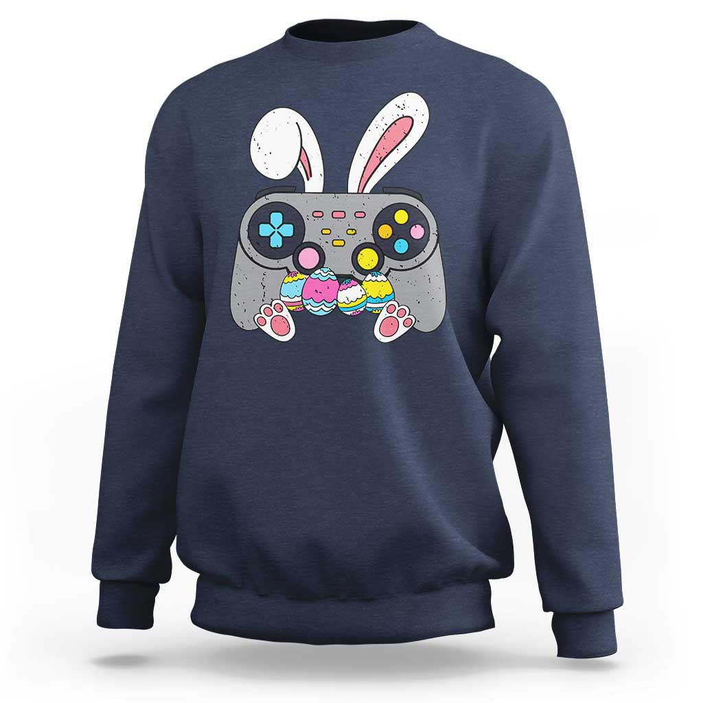 Easter Video Game Sweatshirt Bunny Eggs Gaming Gamer - Wonder Print Shop