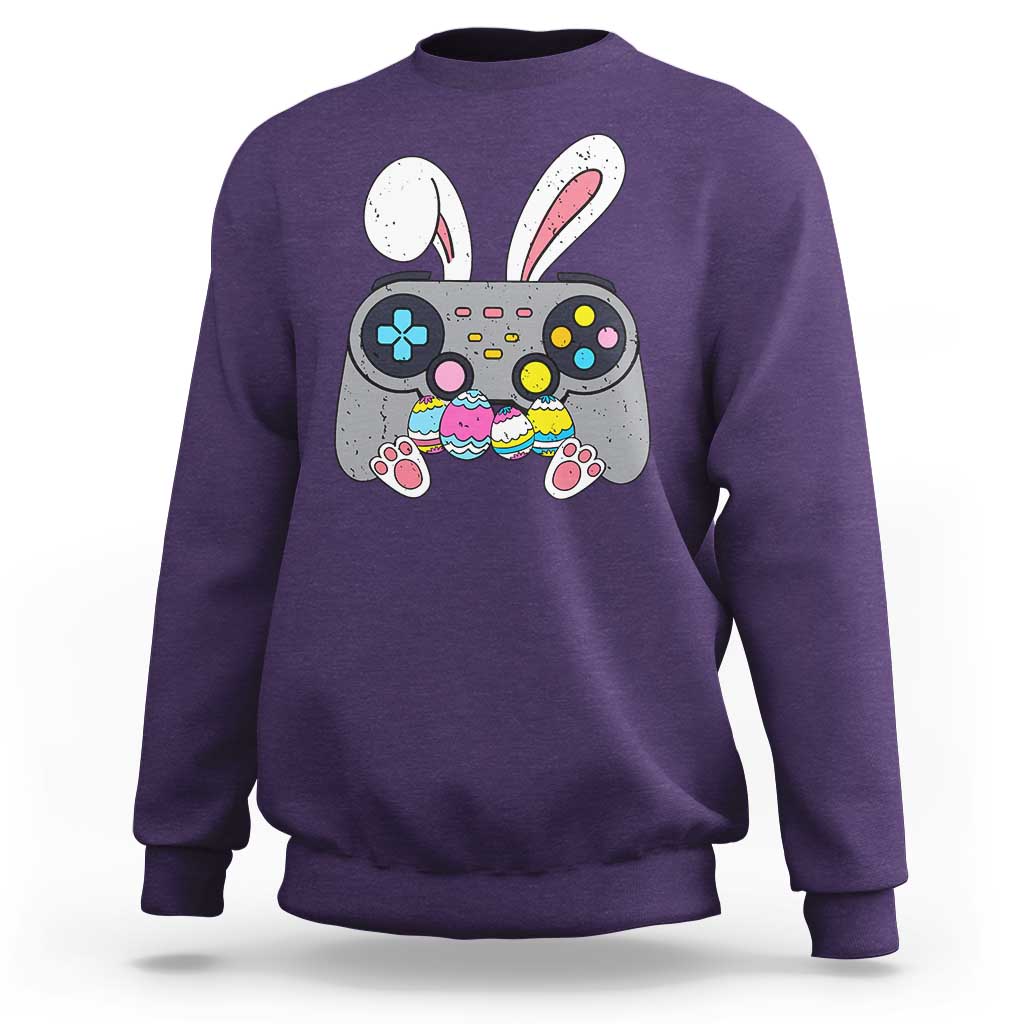 Easter Video Game Sweatshirt Bunny Eggs Gaming Gamer - Wonder Print Shop