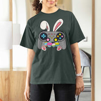 Easter Video Game T Shirt For Women Bunny Eggs Gaming Gamer - Wonder Print Shop