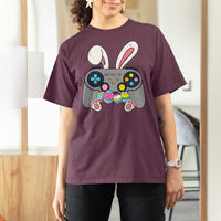Easter Video Game T Shirt For Women Bunny Eggs Gaming Gamer - Wonder Print Shop
