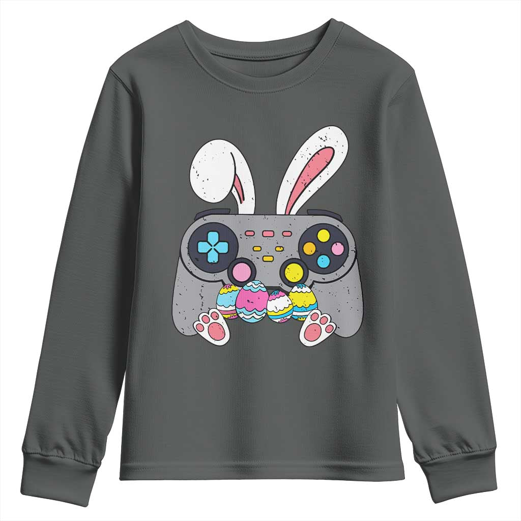 Easter Video Game Youth Sweatshirt Bunny Eggs Gaming Gamer - Wonder Print Shop