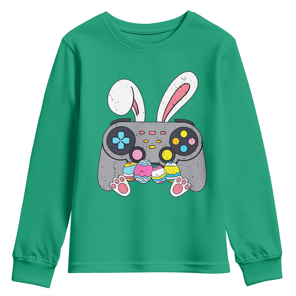 Easter Video Game Youth Sweatshirt Bunny Eggs Gaming Gamer - Wonder Print Shop