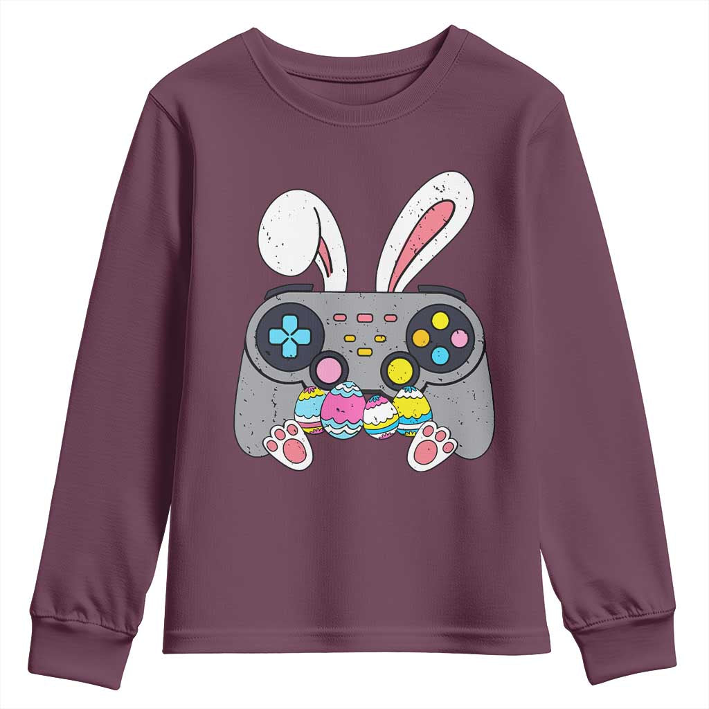 Easter Video Game Youth Sweatshirt Bunny Eggs Gaming Gamer - Wonder Print Shop