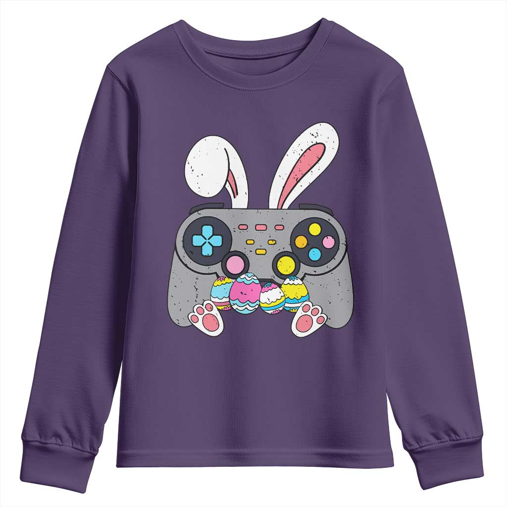 Easter Video Game Youth Sweatshirt Bunny Eggs Gaming Gamer - Wonder Print Shop