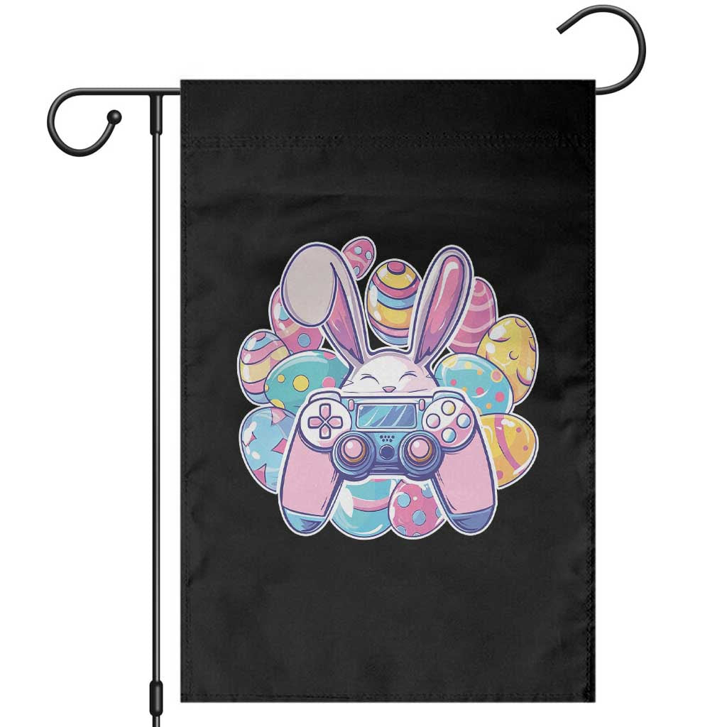 Easter Video Game Garden Flag Cute Bunny Eggs Gaming Gamer - Wonder Print Shop